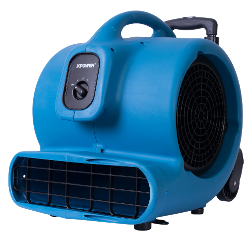 XPOWER P-800H 3/4 HP Air Mover with Telescopic Handle & Wheels