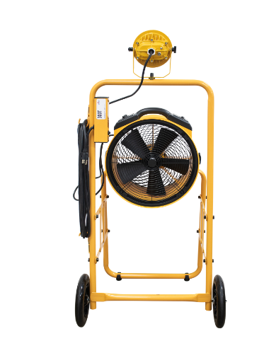 XPOWER FA-300K6 warehouse/dock cooling fan kit, L-30 LED spotlight, and 300T mobile trolley