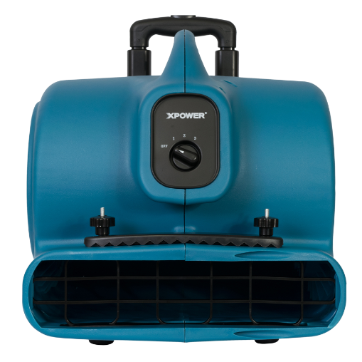 XPOWER P-630HC 1/2 HP Air Mover w/ Telescopic Handle & Wheels & Carpet Clamp