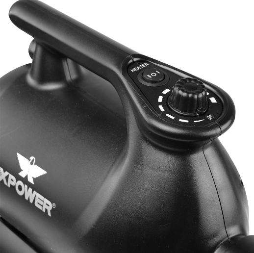 XPOWER A-12 Professional Car Dryer Blower w/2 heat settings and Mobile Dock w/caster wheels