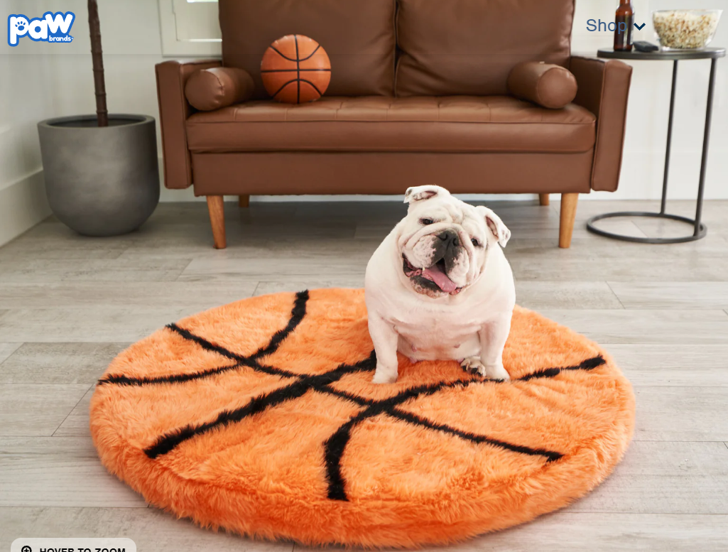 Paw Brands Sports PupRug™ Faux Fur Orthopedic Dog Bed