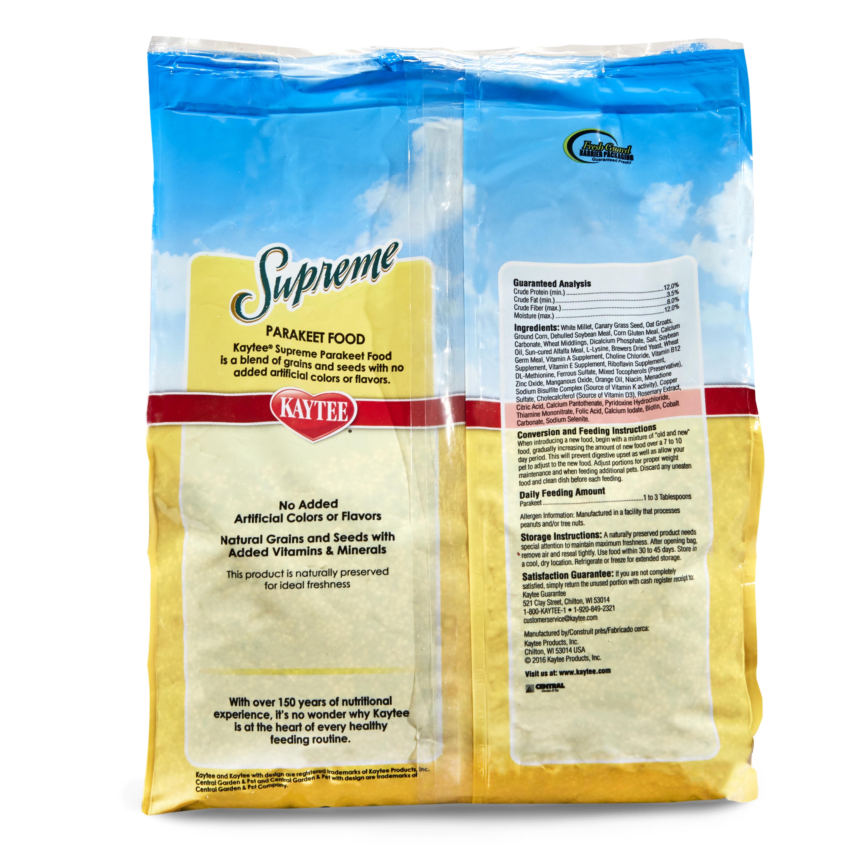 Kaytee Supreme Parakeet Food 5 lbs