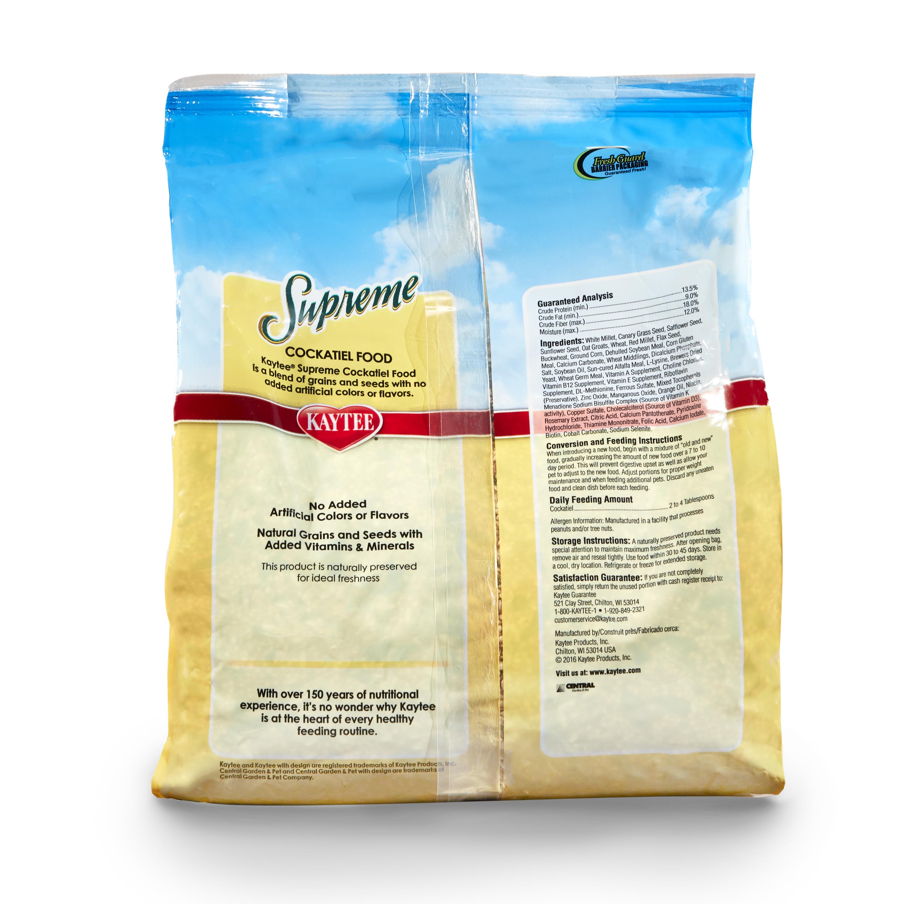 Kaytee Supreme Cockatiel Food 5 lbs