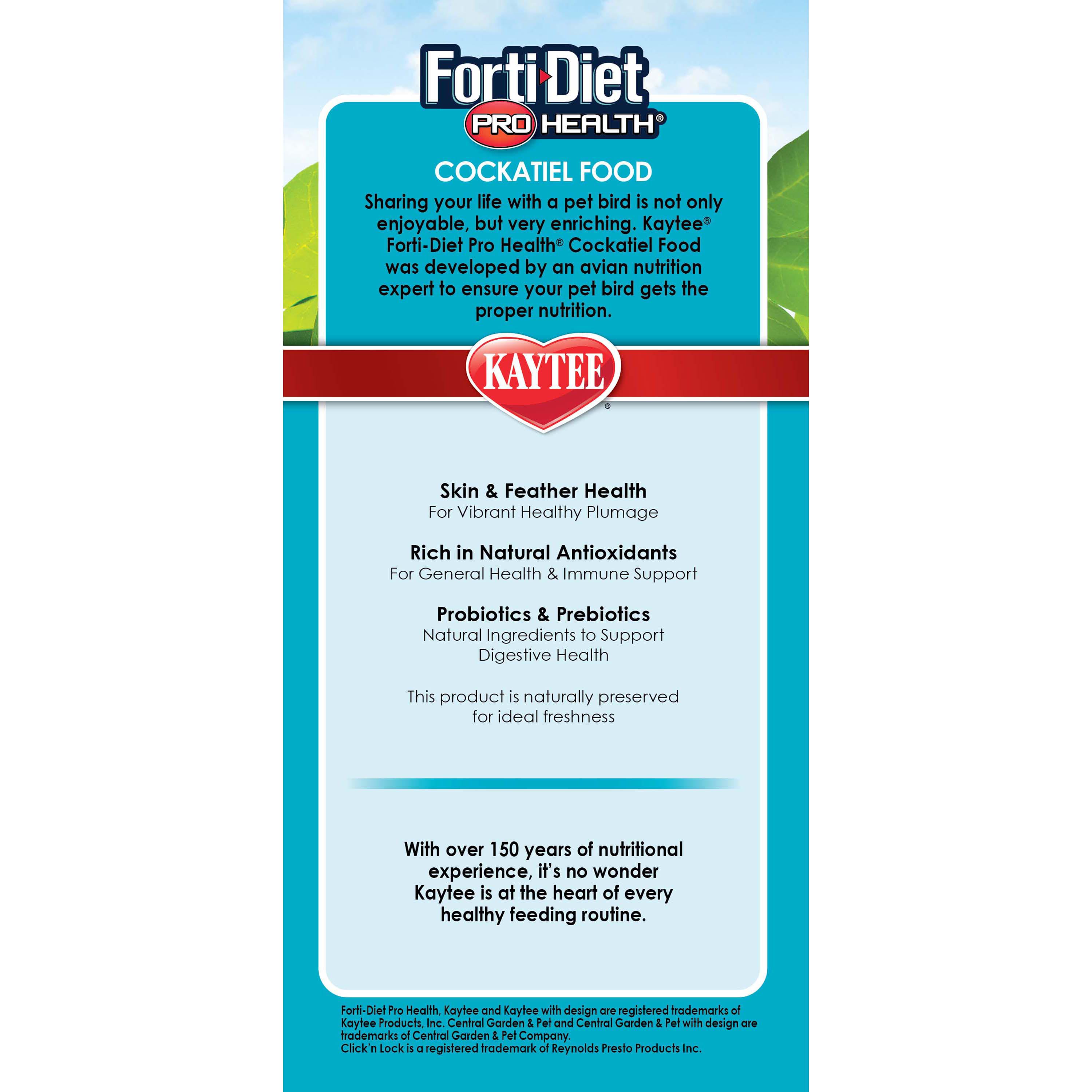 Kaytee Forti-Diet Pro Health Cockatiel Food 5lbs