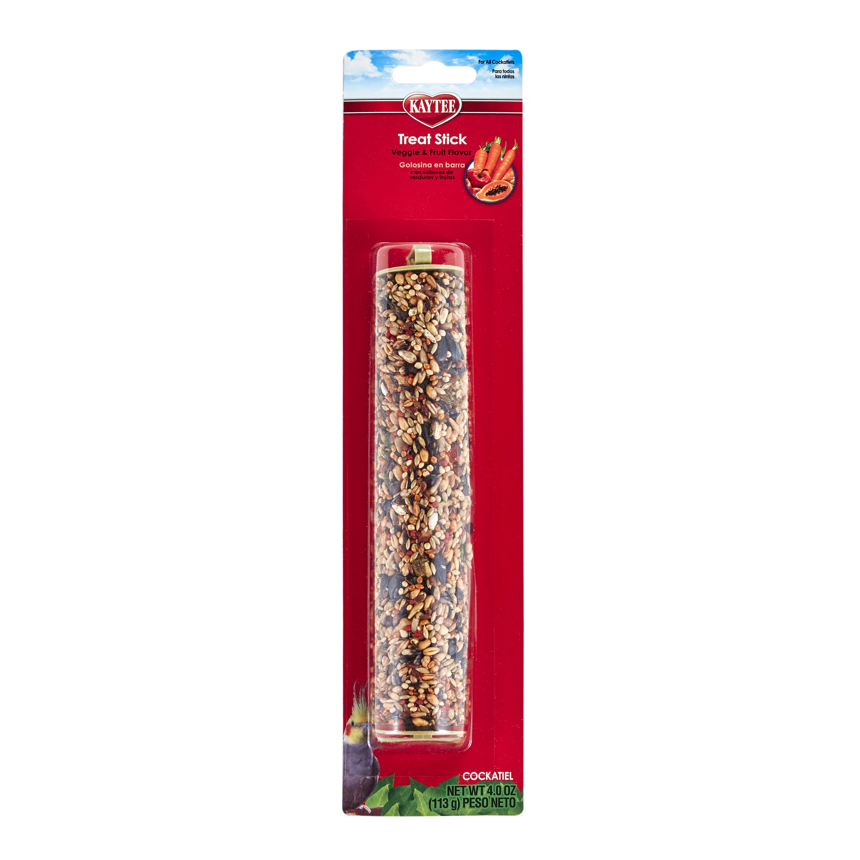 Kaytee Cockatiel Treat Stick Fruit and Veggie Flavor 4 ounces