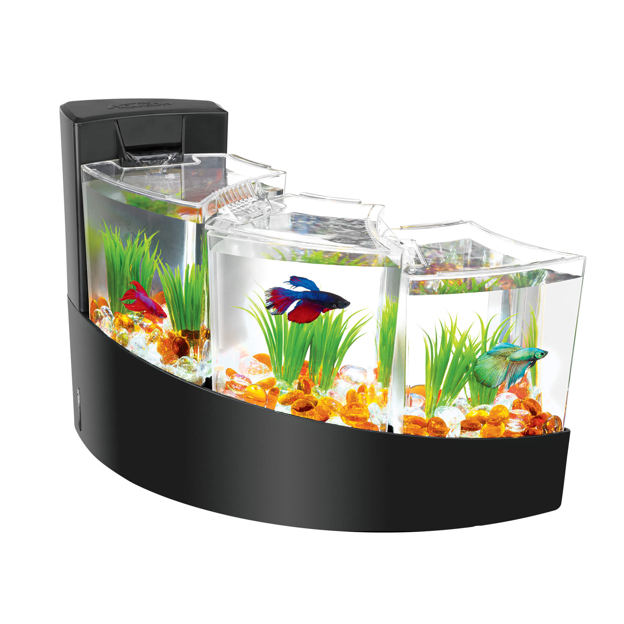 Aqueon Betta Falls Aquarium Kit Black 16.93″ x 10.95″ x 11.42″