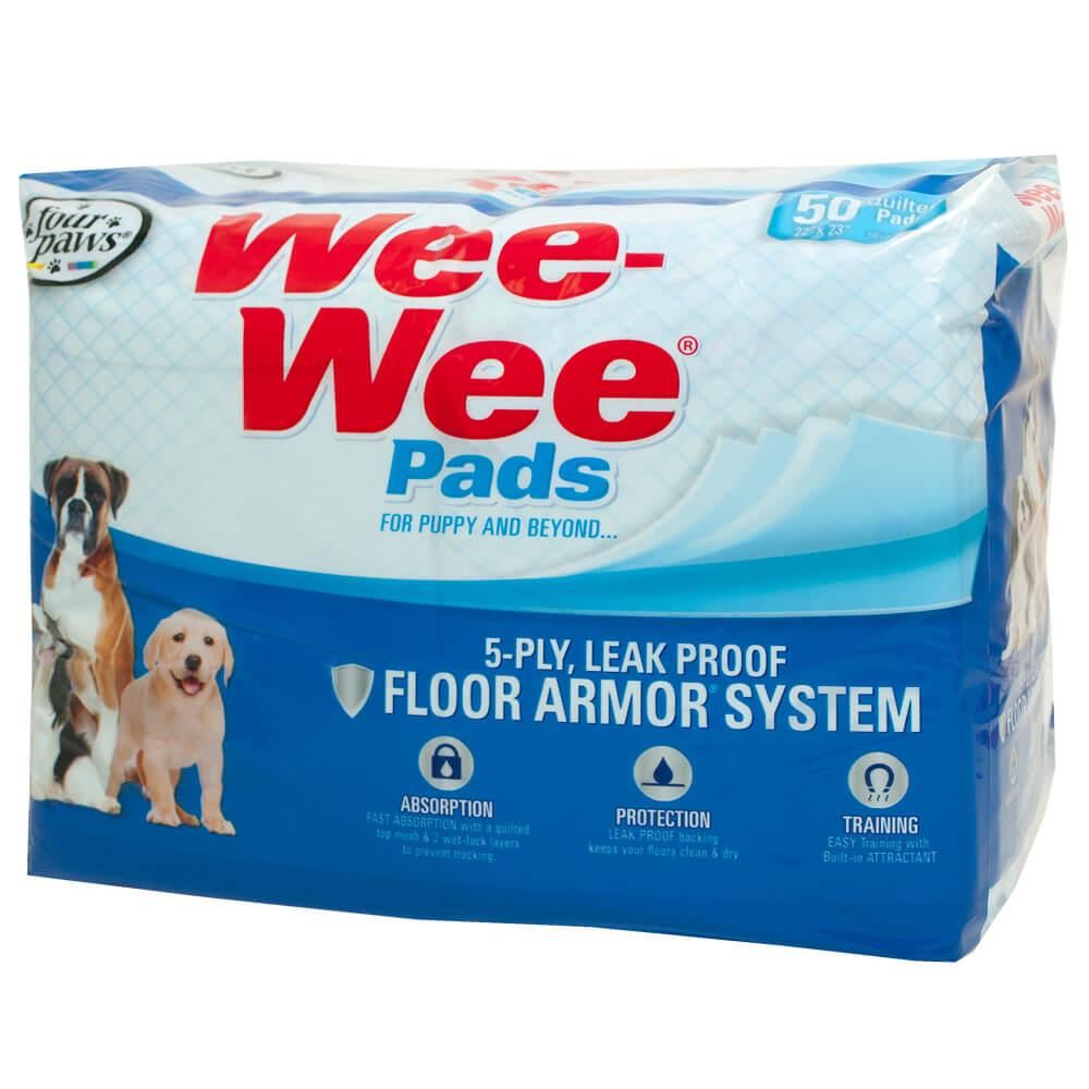 Four Paws Wee-Wee Pads 50 pack White 22″ x 23″ x 0.1″ – 100534713