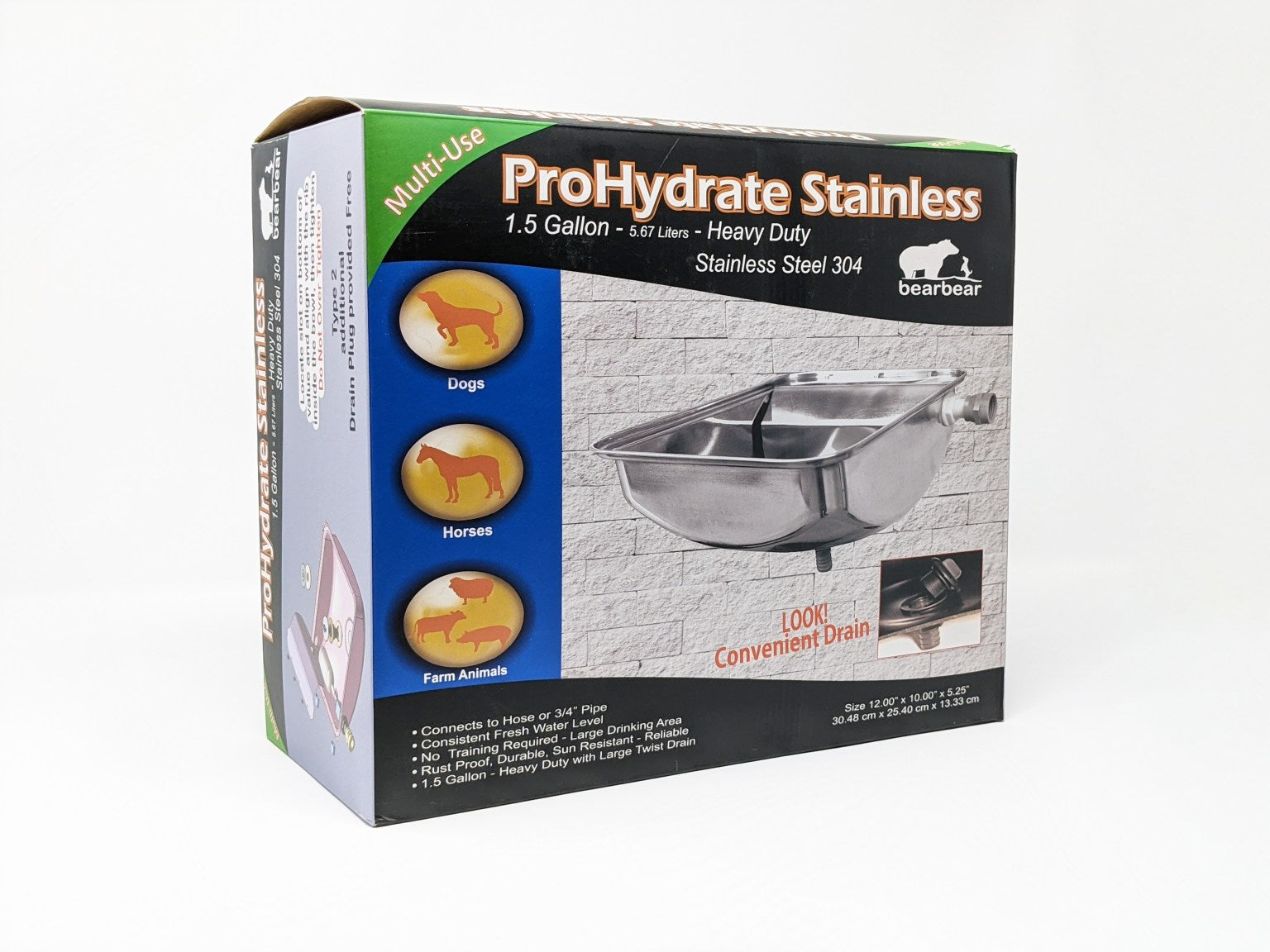 Bear Bear ProHydrate Stainless Steel Waterer 1.5 Gallons