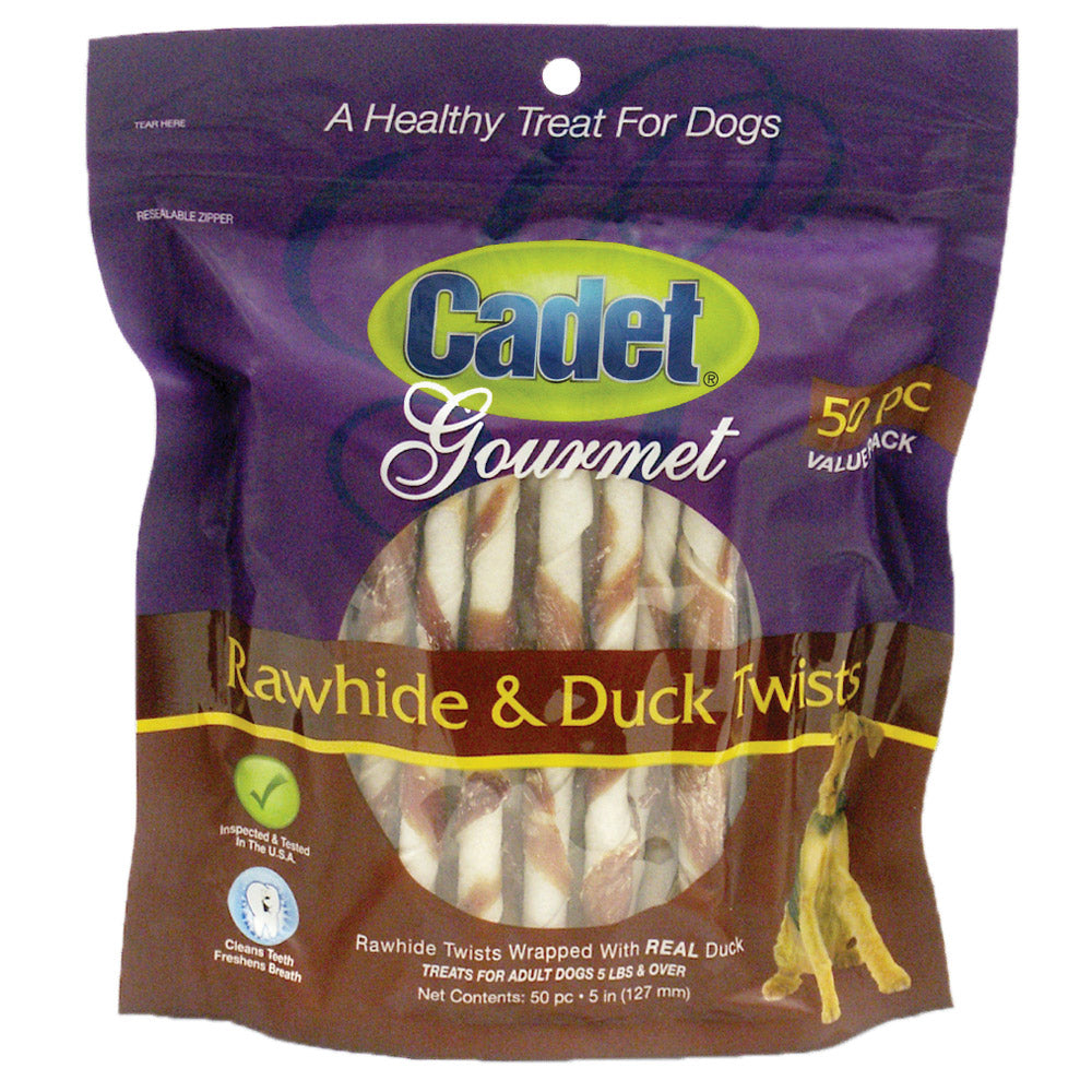 Cadet Premium Gourmet Rawhide and Duck Twists Treats