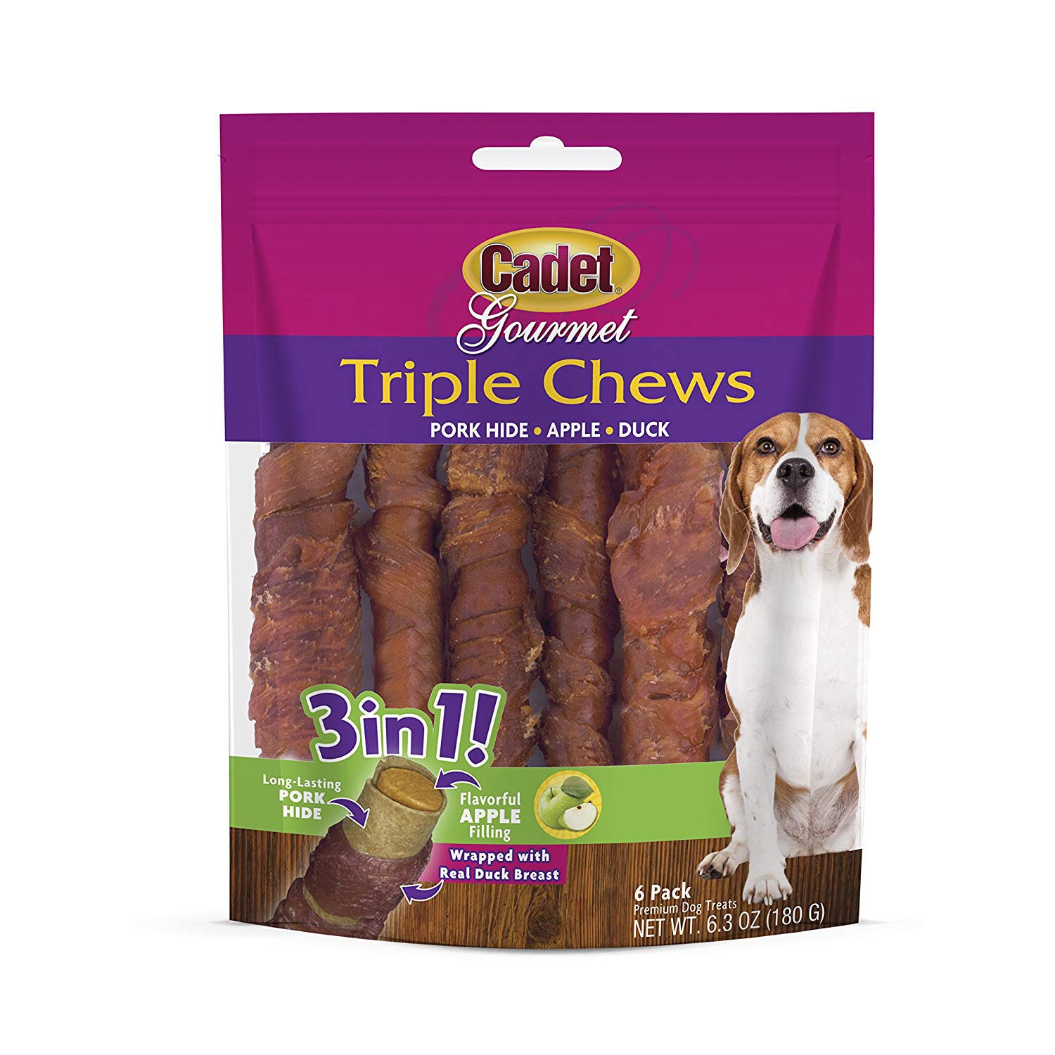 Cadet Triple Chew Treat Duck and Apple