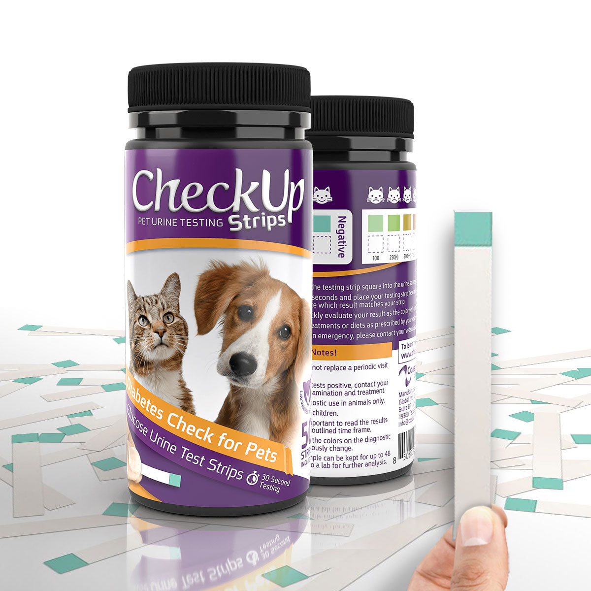 Coastline Global CheckUp Dog and Cat Urine Testing Strips for Detection of Diabetes