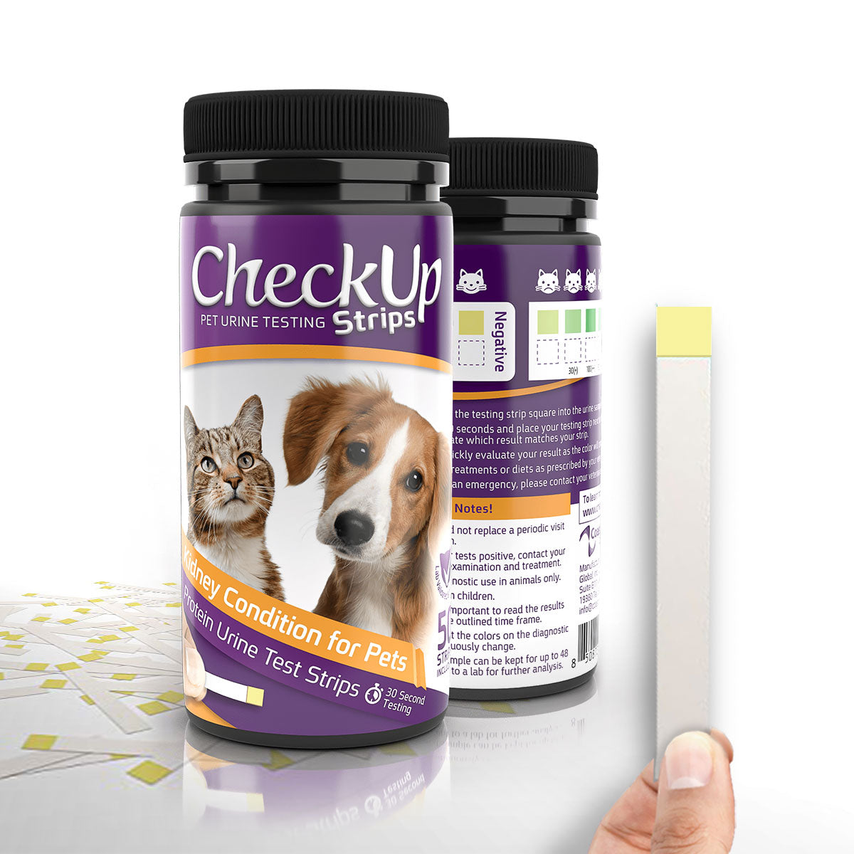 Coastline Global CheckUp Dog and Cat Urine Testing Strips for Detection of Kidney Condition