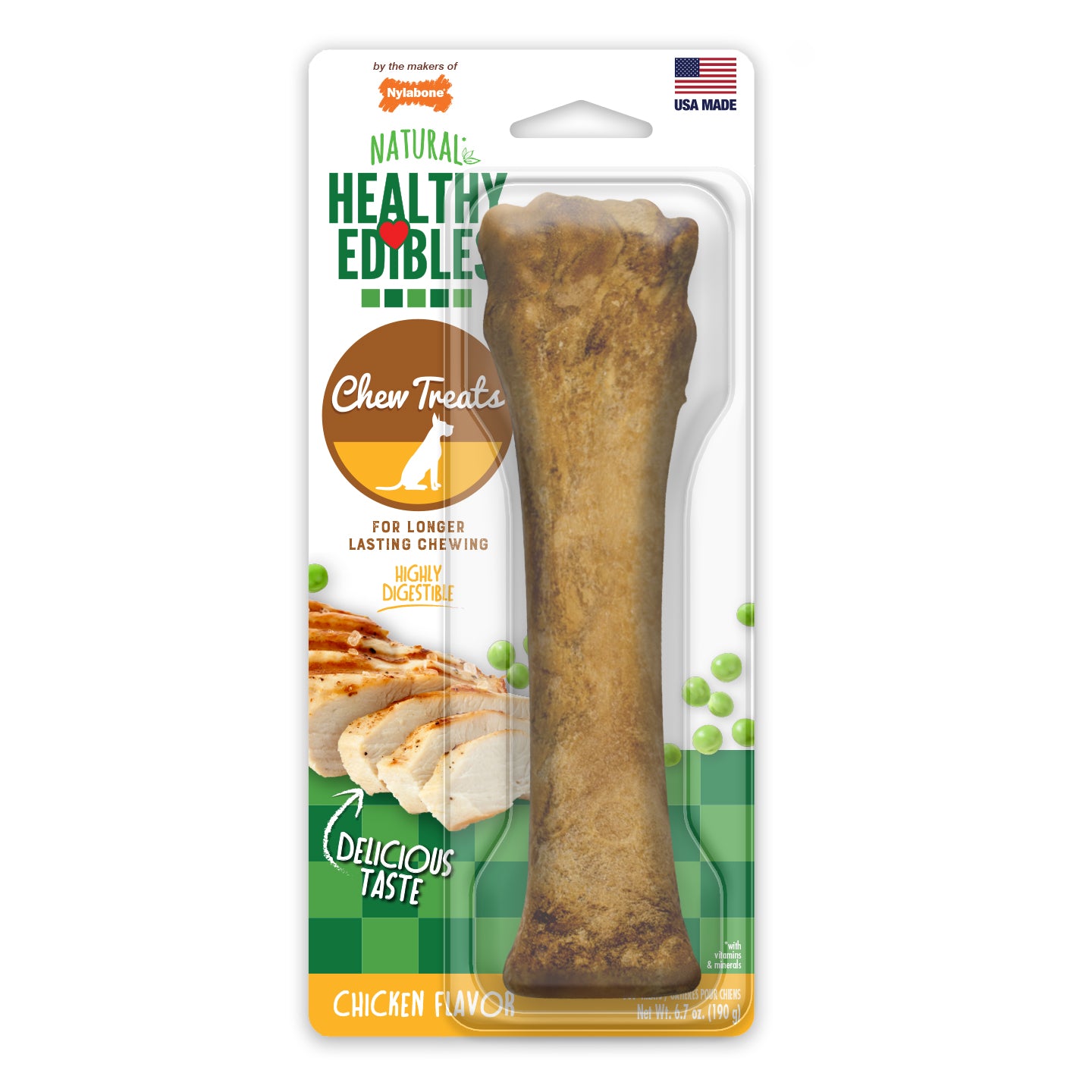 Nylabone Healthy Edibles Longer Lasting Chicken Treats Souper