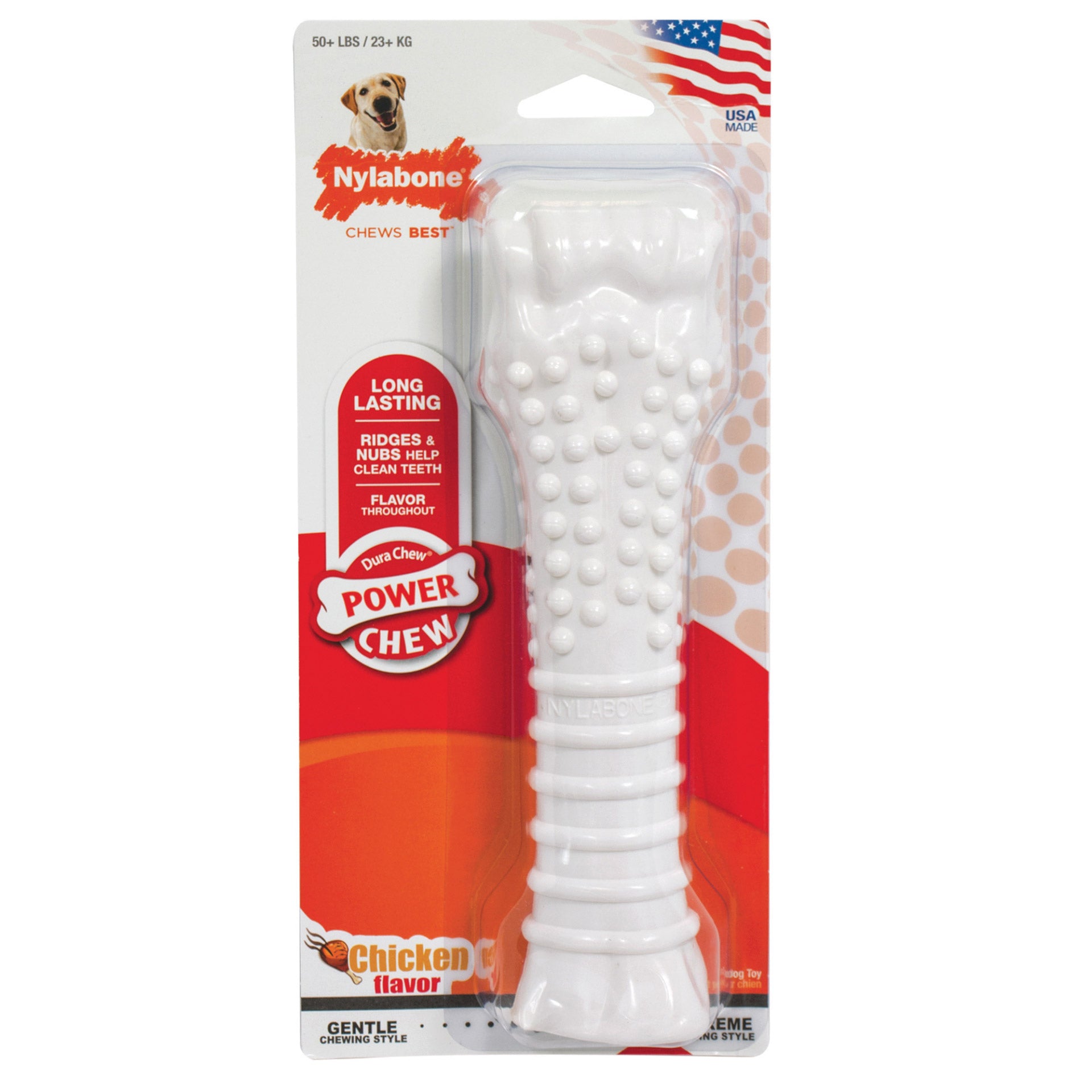 Nylabone Power Chew Textured Chicken Chew Toy Souper