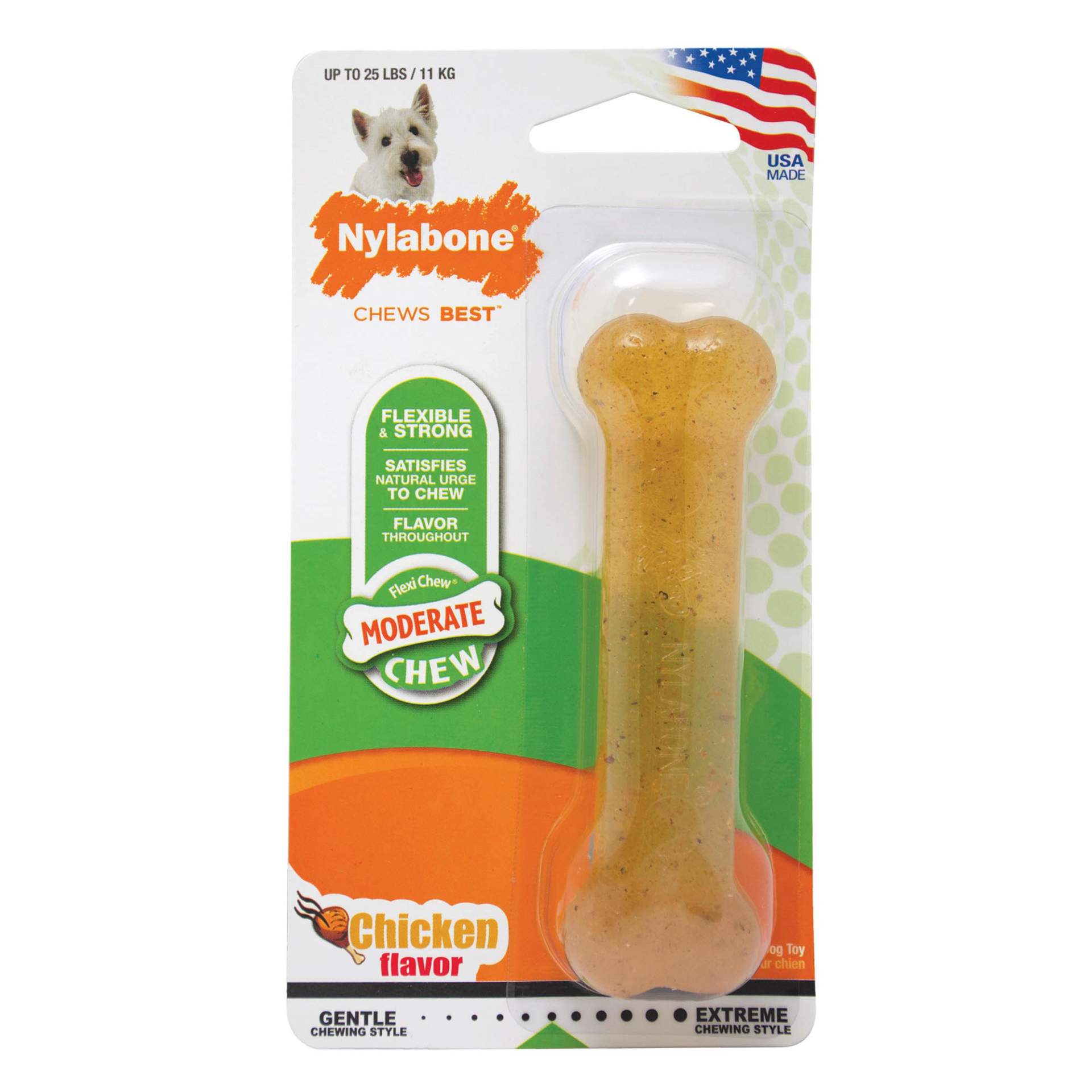 Nylabone Moderate Chew Dog Chew Toy Chicken