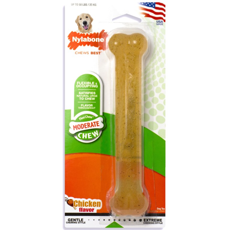 Nylabone Moderate Chew Dog Chew Toy Chicken