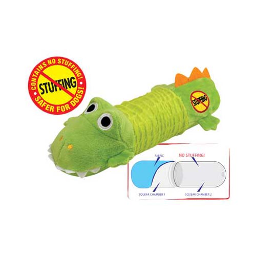 Petstages Stuffing Free Big Squeak Gator