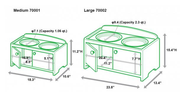 Richell Elegant Wooden Pet Feeder