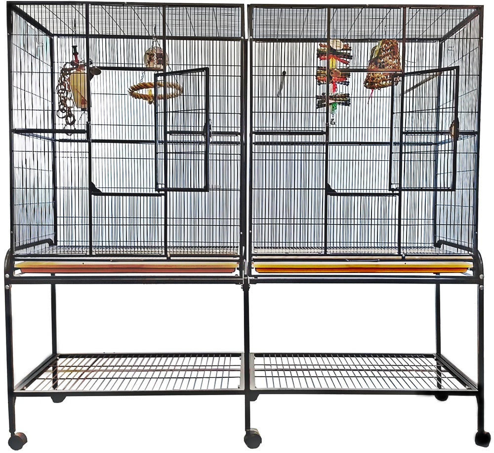 A&E Double Flight Cage with Divider